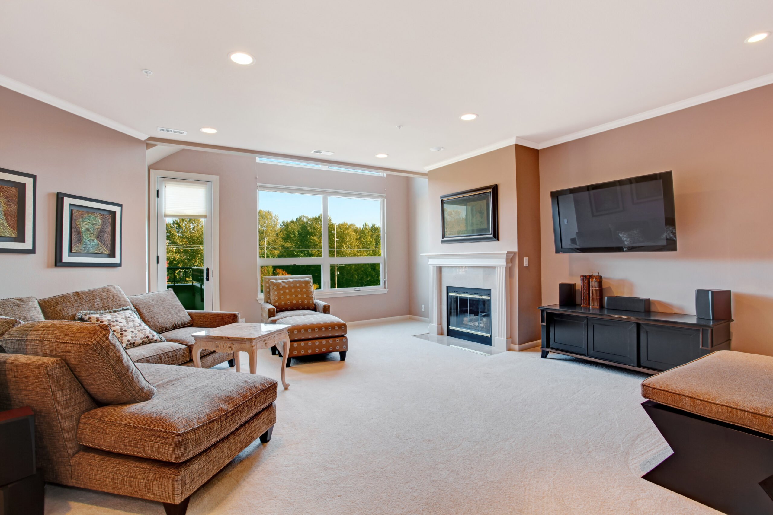 Living room interior in modern apartment