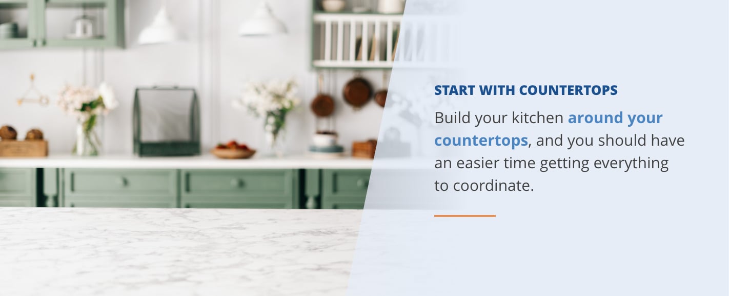 start with kitchen countertops