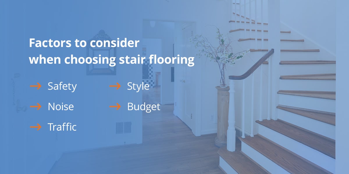 Factors to consider when choosing stair flooring