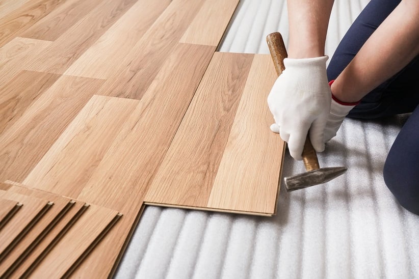 floating hardwood floor