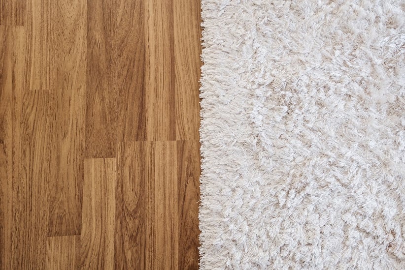 hardwood and carpet