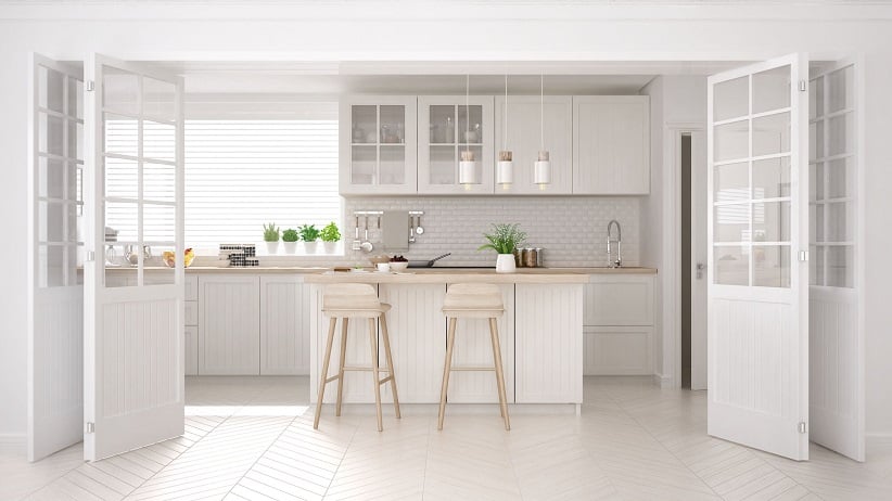 vinyl flooring kitchen white cabinets