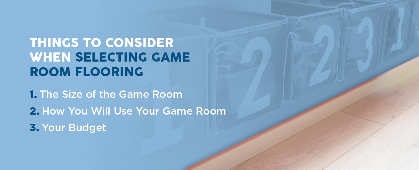 Things to Consider When Selecting Game Room Flooring