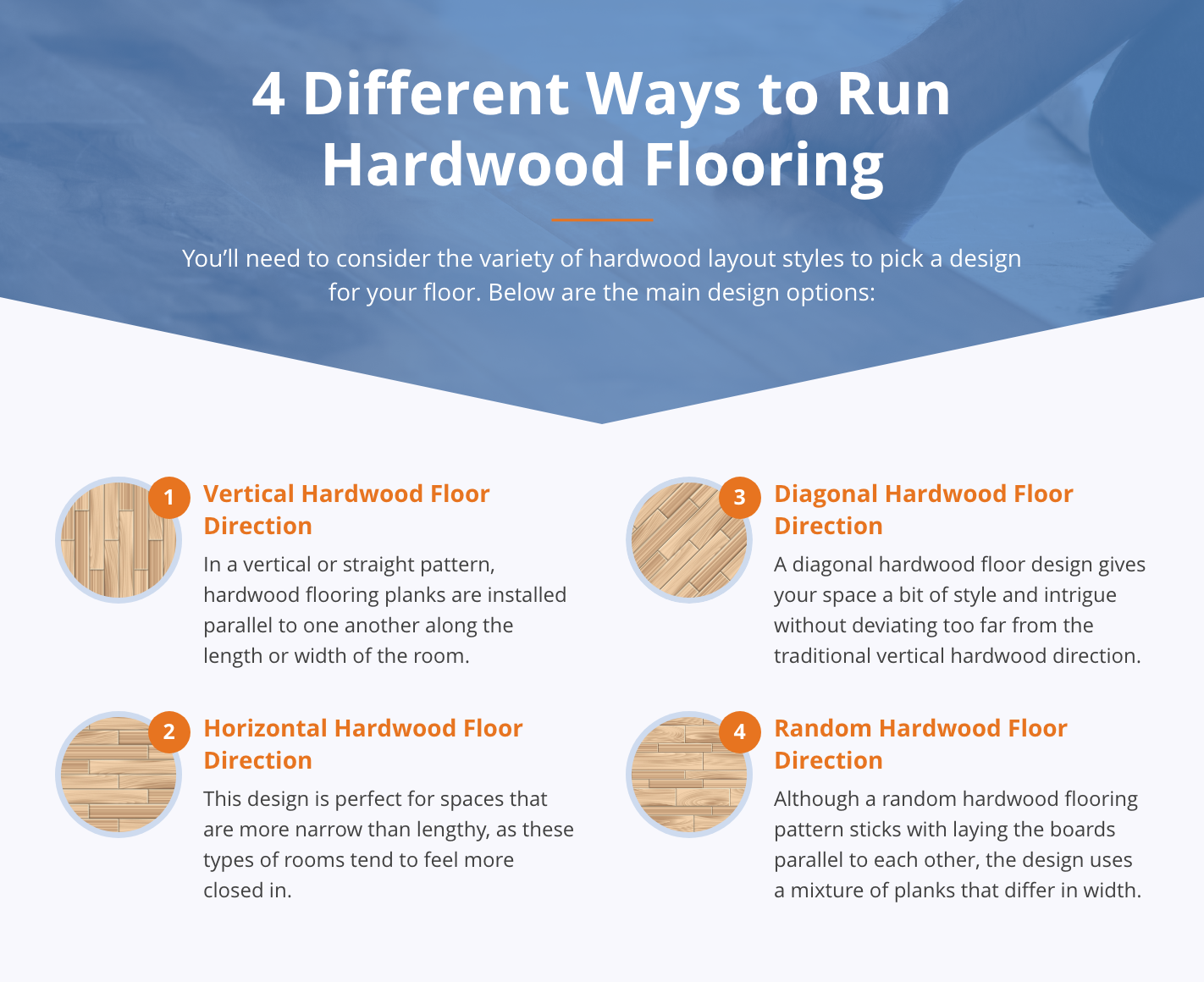 different ways to run hardwood flooring