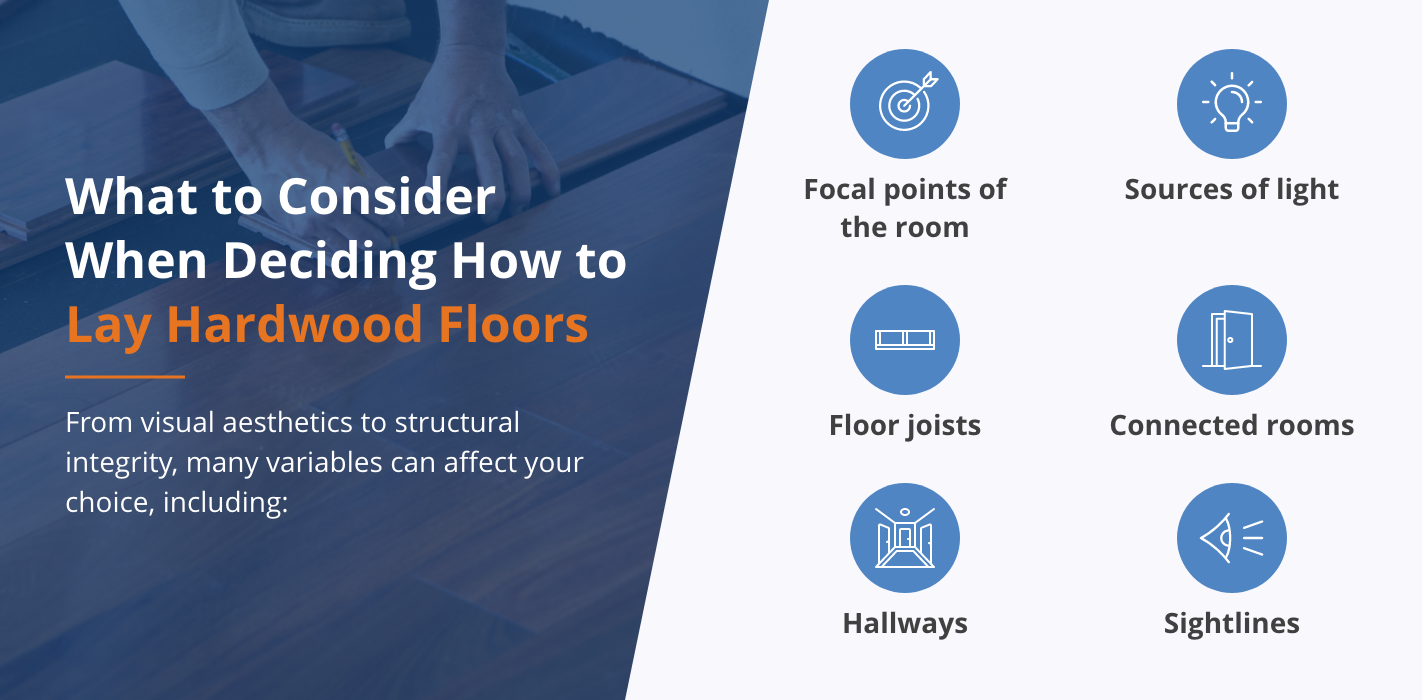 what to consider when deciding which way to lay hardwood floors