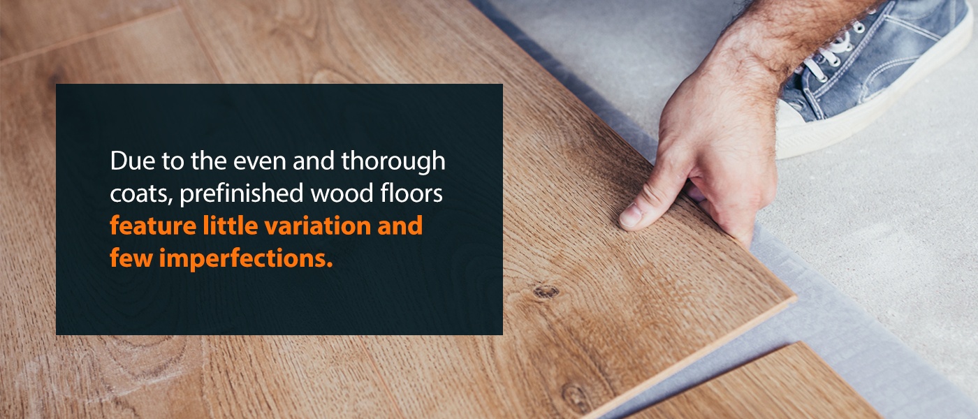 prefinished wood floors feature little variation