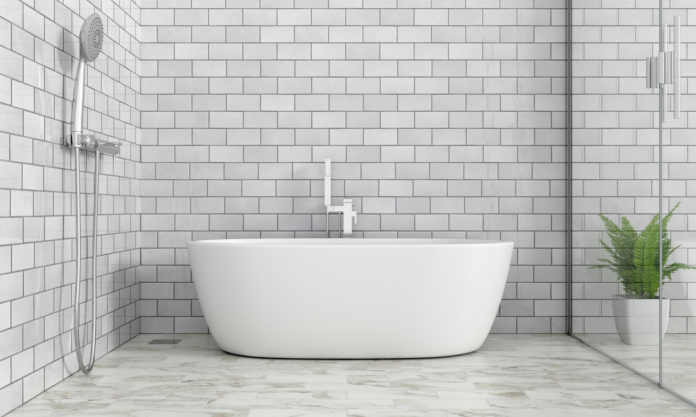 tile in bathroom