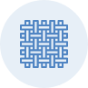 Blue icon with woven carpet