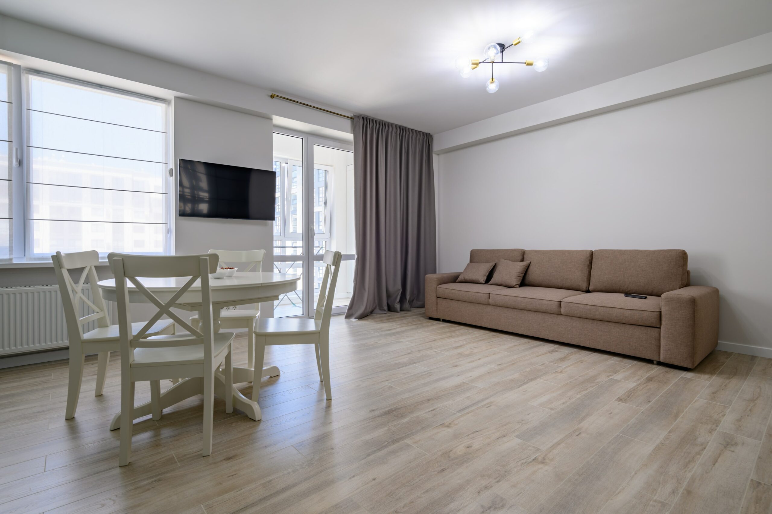 Laminate flooring in apartment