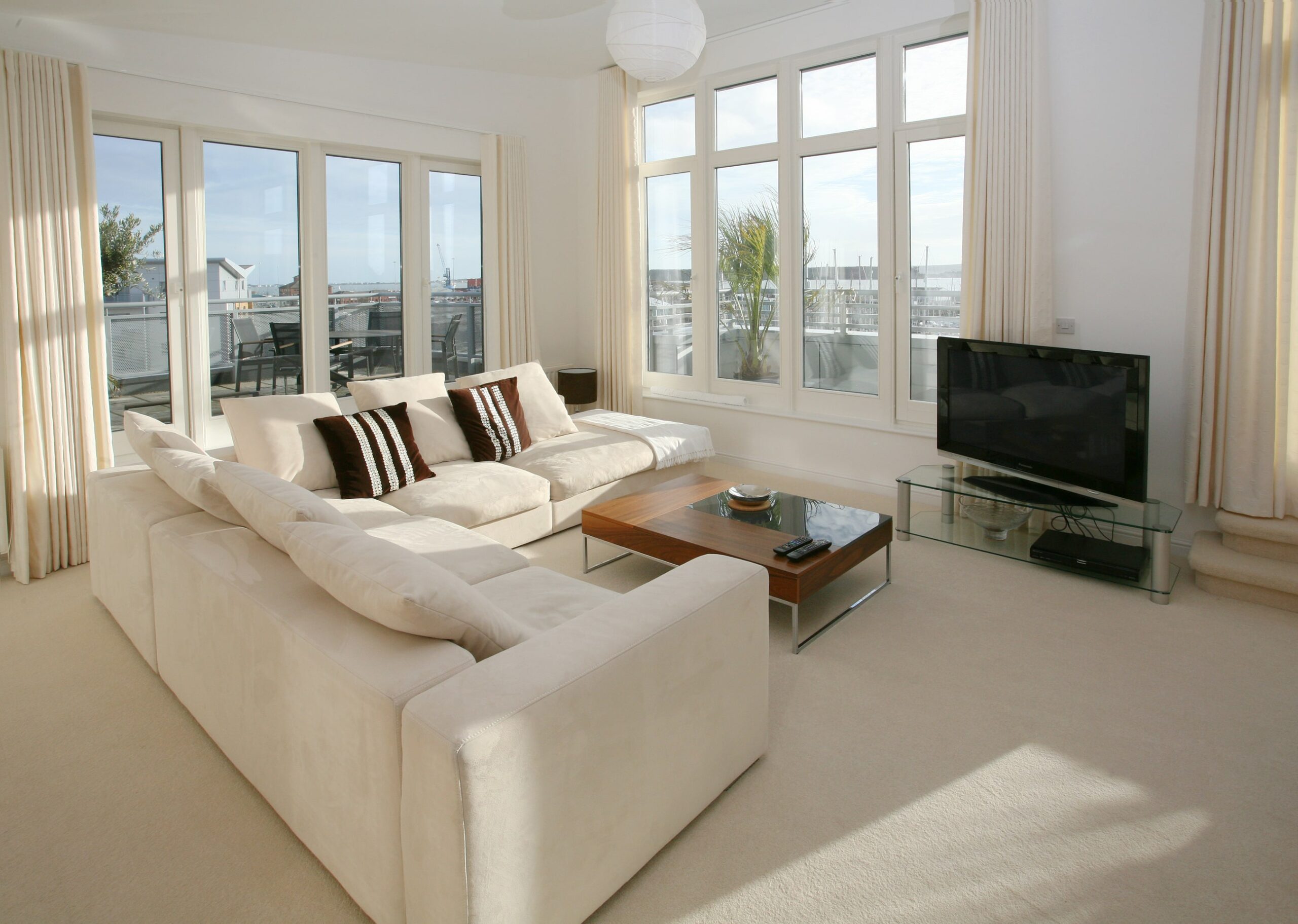 Living Room with Plush Carpet