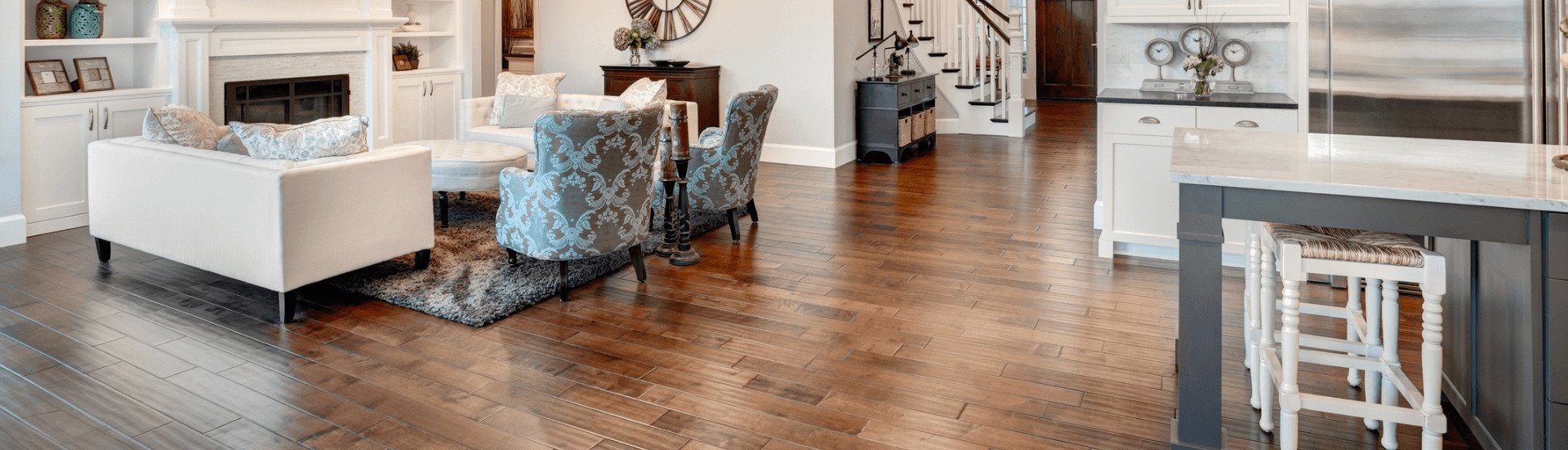 medium wood floors in home