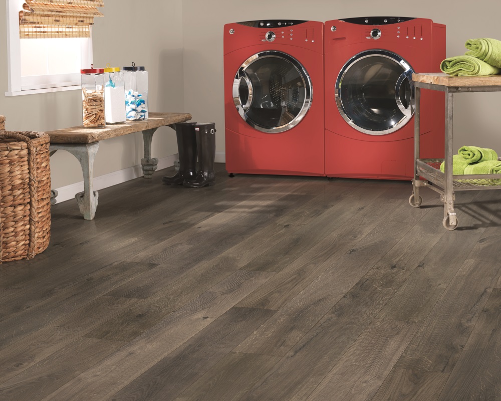 laminate floor in laundry room