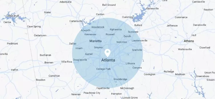 Atlanta Georgia Service Region
